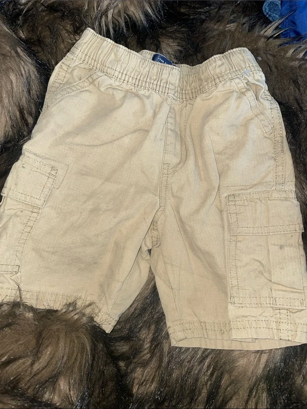 The Children's Place Beige Cargo Shorts - Tan Utility Style